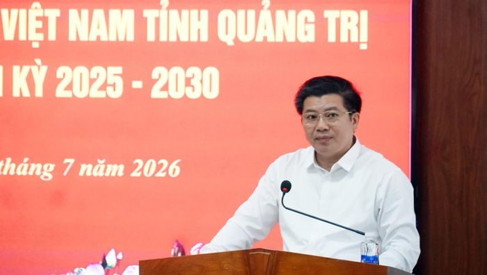 Đồng chí Trần Vũ Khiêm, Phó Bí thư Thường trực Tỉnh ủy, Trưởng đoàn đại biểu Quốc hội tỉnh phát biểu chỉ đạo tại hội nghị - Ảnh: N.M