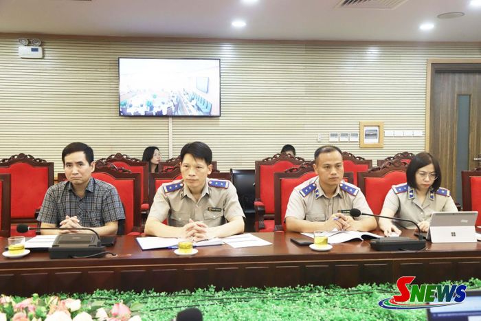 Đại biểu dự hội nghị tại điểm cầu tỉnh Sơn La