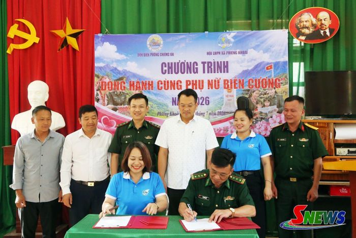 Các đơn vị ký kết Chương trình phối hợp thực hiện Chương trình "Đồng hành cùng phụ nữ biên cương".