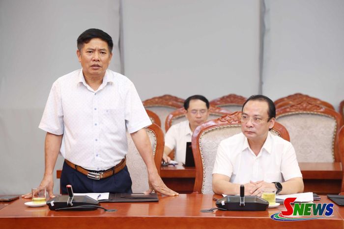 Đại diện Công ty CP NTF Hoàng Phát phát biểu tại cuộc làm việc.