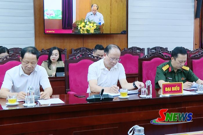 Các đại biểu dự Hội nghị tại điểm cầu tỉnh Sơn La.