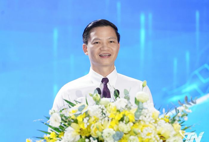 Đồng chí Chủ tịch UBND tỉnh Thái Nguyên Vương Quốc Tuấn phát biểu tại Lễ khởi công.