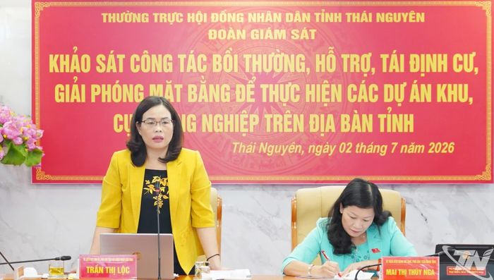 Đồng chí Phó Chủ tịch HĐND tỉnh Thái Nguyên Trần Thị Lộc kết luận Hội nghị.