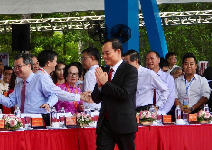 Bí thư Thành ủy TP.HCM Trần Lưu Quang tại chương trình.