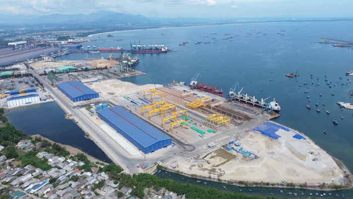 Bến cảng tổng hợp - Container Hòa Phát Dung Quất tại xã Vạn Tường, tỉnh Quảng Ngãi. (Ảnh: Lê Danh)