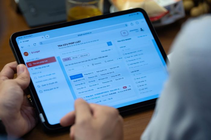 Giao diện phần mềm Q-Legal