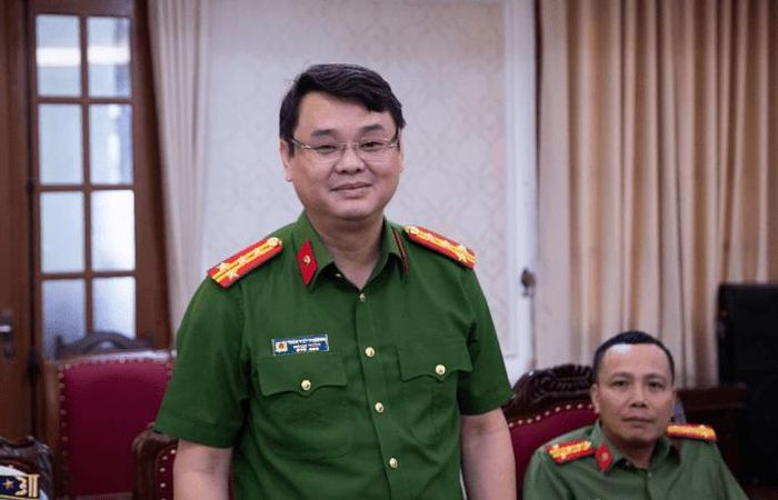 Đại tá Trần Viết Phương - Phó Cục trưởng Cục Cảnh sát Phòng chống tội phạm về môi trường (Bộ Công an) phát biểu tại diễn đàn