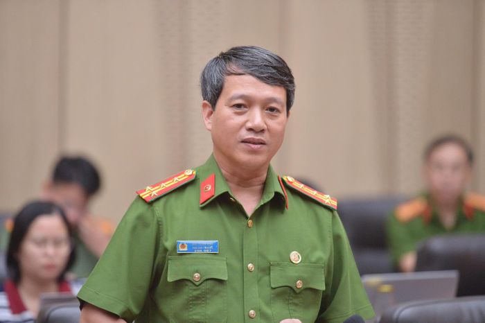Đại diện Cục Cảnh sát điều tra tội phạm về trật tự xã hội (Cục C02). (Ảnh: Minh Ngân)