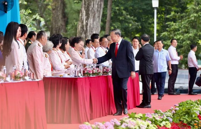 Tổng Bí thư, Chủ tịch nước Tô Lâm cùng các đại biểu dự buổi lễ.