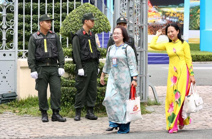 CSCĐ đảm bảo an toàn cho các đại biểu tham dự buổi lễ.