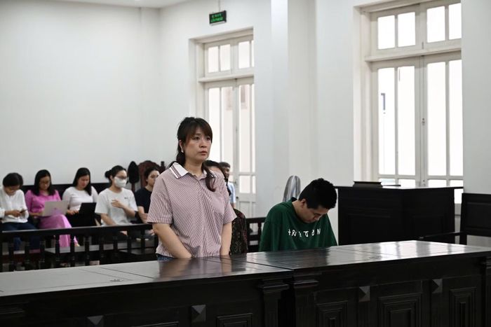 Bị cáo Hường tại phiên tòa.