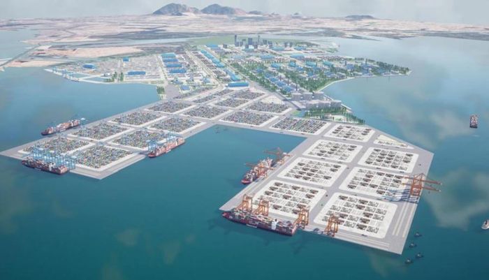 Phối cảnh dự án Trung tâm Logistics Cái Mép Hạ. (Ảnh: Portcoast)
