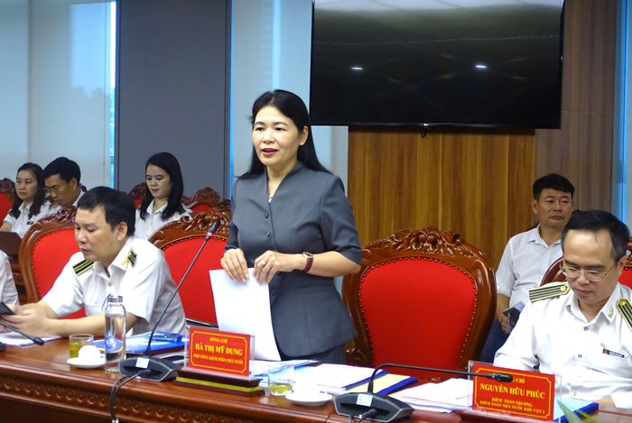 Phó Tổng Kiểm toán nhà nước Hà Thị Mỹ Dung phát biểu tại Hội nghị. Ảnh: D.Thiện