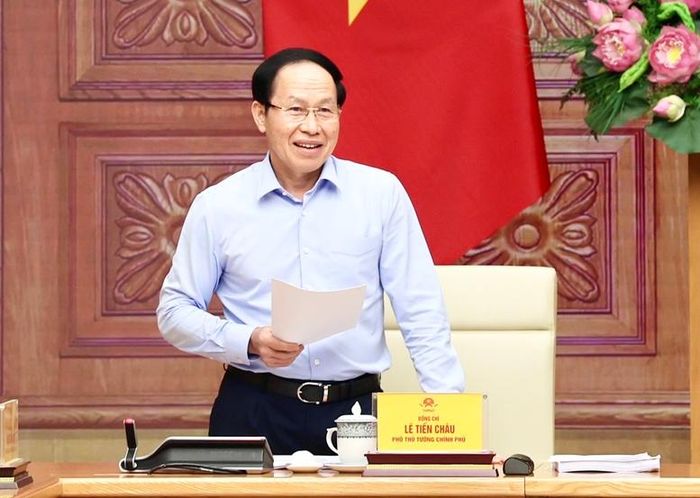 Phó Thủ tướng Lê Tiến Châu phát biểu. Ảnh: CP