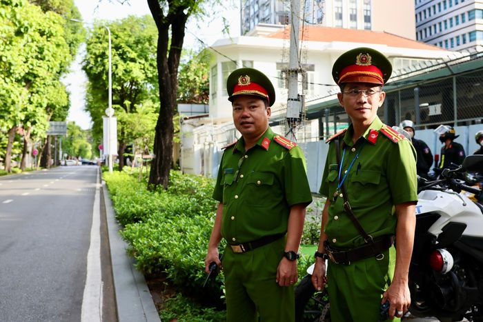CBCS Công an các phường trung tâm TPHCM nêu cao quyết tâm giữ vững an ninh, an toàn cho buổi lễ