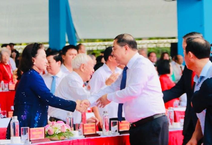 Phó Thủ tướng Thường trực Phạm Gia Túc và nguyên Chủ tịch Quốc hội Nguyễn Thị Kim Ngân dự Lễ kỷ niệm