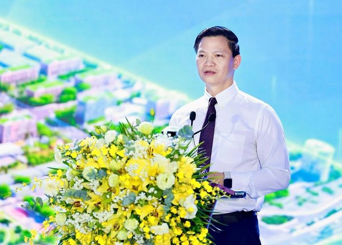 Đồng chí Phó Bí thư Tỉnh ủy, Chủ tịch UBND tỉnh Thái Nguyên Vương Quốc Tuấn phát biểu.