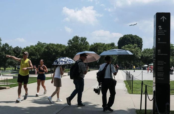 Thủ đô Washington, Mỹ được dự báo có 3 ngày liên tiếp nhiệt độ trên 38°C. (Ảnh: Getty)
