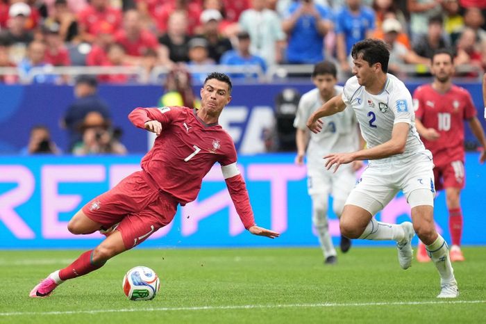 Ronaldo chưa từng ghi bàn ở vòng knock out World Cup. (Ảnh: AP)