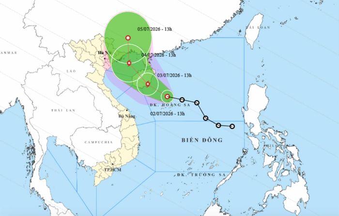 Áp thấp nhiệt đới trên Biển Đông khả năng sắp mạnh thành bão số 1. (Nguồn: NCHMF)