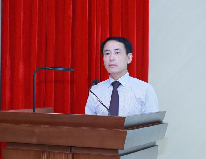 Ủy viên Trung ương Đảng, Phó Bí thư Thường trực Thành ủy Nguyễn Trọng Đông phát biểu giao nhiệm vụ tại hội nghị. Ảnh: Phạm Hùng