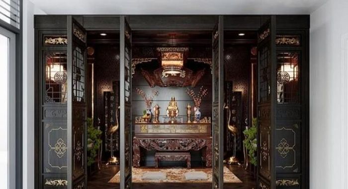 Không gian thờ cúng rất linh thiêng nên luôn cần sự yên tĩnh và thoáng đãng.