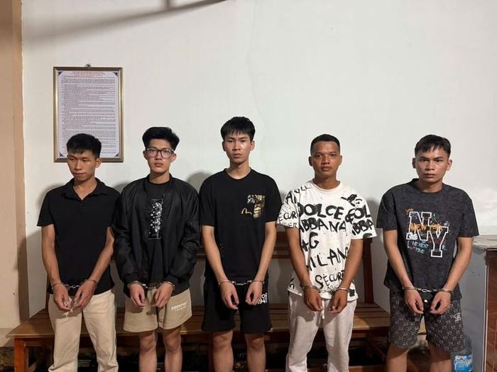 Nhóm đối tượng trong vụ án. Ảnh: Công an tỉnh Bắc Ninh.