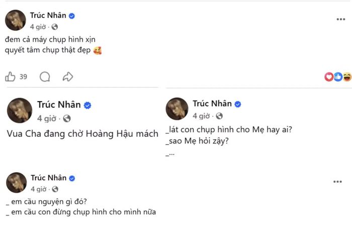 Điều thú vị còn nằm ở những dòng chú thích mà Trúc Nhân đính kèm dưới từng bức ảnh.