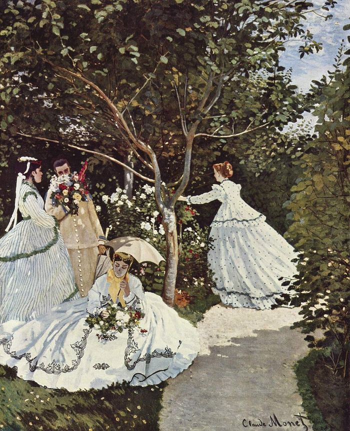  Bức tranh Những cô gái trong vườn được vẽ bởi danh họa Claude Monet. Ảnh: wikipedia 