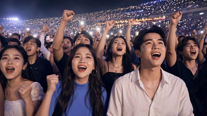 Giữa ánh đèn sân vận động là tiếng reo hò của người hâm mộ và những giấc mơ được viết tiếp sau mỗi trận đấu