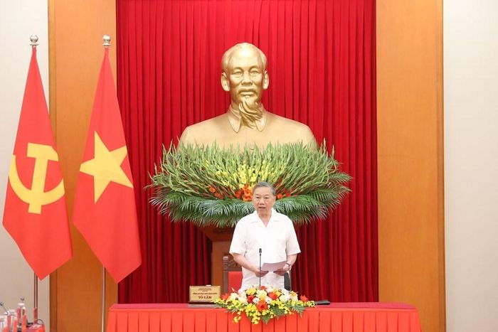 Tổng Bí thư, Chủ tịch nước Tô Lâm yêu cầu đổi mới phương thức lãnh đạo, phương thức cầm quyền của Đảng, nâng cao năng lực tổ chức thực hiện trong giai đoạn phát triển mới. ẢNH: CỔNG TTĐT ĐẢNG CỘNG SẢN VIỆT NAM