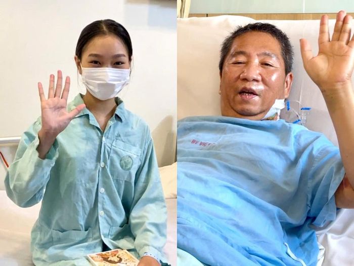Hai trong số ba người bệnh được ghép tạng từ nam sinh N.V.N đang hồi phục tốt sau phẫu thuật tại Bệnh viện Hữu nghị Việt Đức.