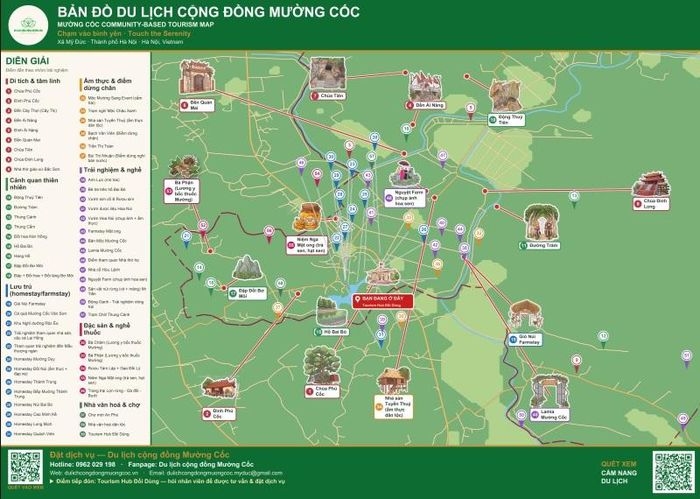 Hệ thống bản đồ số và mã QR là một phần trong quá trình chuẩn hóa sản phẩm, giúp doanh nghiệp lữ hành và du khách dễ dàng tiếp cận các tuyến trải nghiệm, điểm đến và dịch vụ của Mường Cốc.