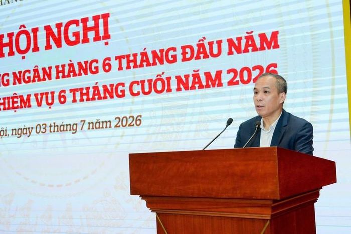 Phó Thống đốc Thường trực Đoàn Thái Sơn phát biểu tại Hội nghị - Ảnh: VGP