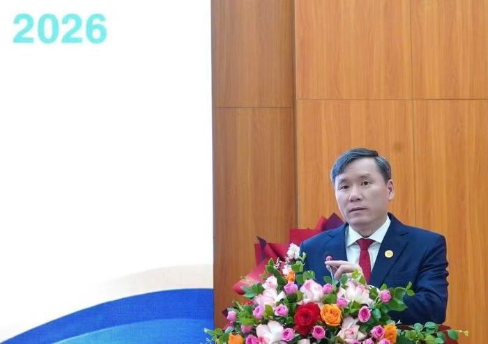 Giáo sư, Tiến sĩ Lê Văn Lợi, Chủ tịch Viện Hàn lâm Khoa học xã hội Việt Nam phát biểu chỉ đạo Hội nghị.