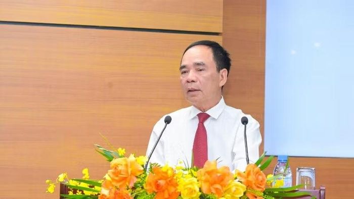 Tiến sĩ Nguyễn Quốc Thập, Chủ tịch Hội Dầu khí Việt Nam phát biểu.