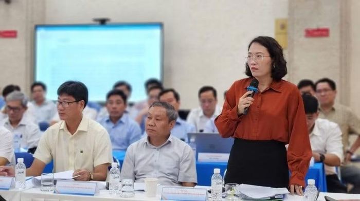 Đại biểu phát biểu tại hội nghị.