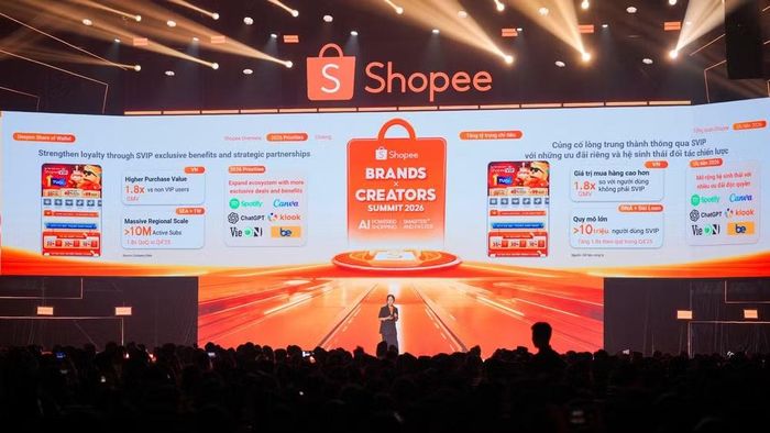 Quang cảnh sự kiện Shopee Brands And Creators Summit 2026.