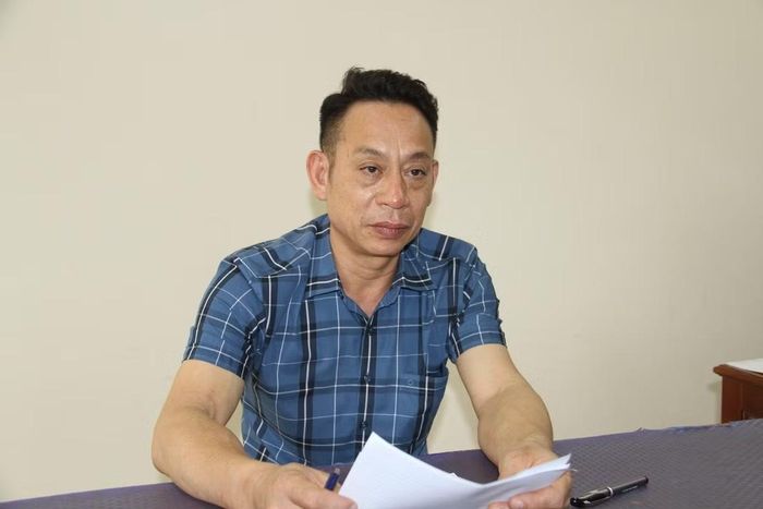 Ông Nguyễn Văn Thắng tại cơ quan Công an.