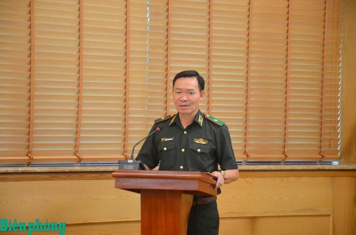 Thiếu tướng Nguyễn Xuân Toàn công bố quyết định bổ nhiệm cán bộ. Ảnh: TK