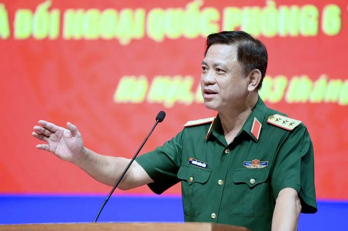 Thượng tướng Nguyễn Trường Thắng - Thứ trưởng Bộ Quốc phòng, chủ trì hội nghị.