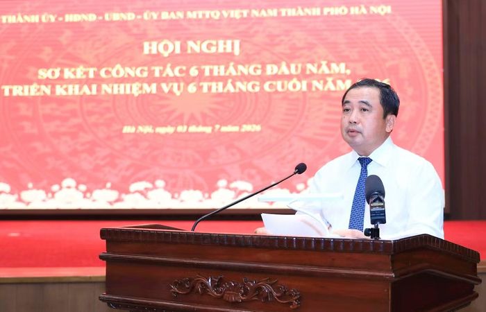 Bí thư Thành ủy Hà Nội Trần Đức Thắng. Ảnh: HNM.