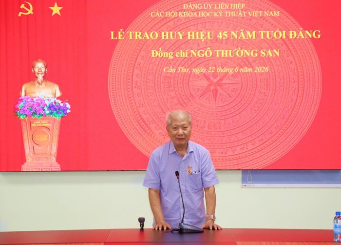 Ông Ngô Thường San cảm ơn Đảng, cảm ơn những người đồng chí, đồng nghiệp đã đồng hành với mình suốt chặng đường dài.