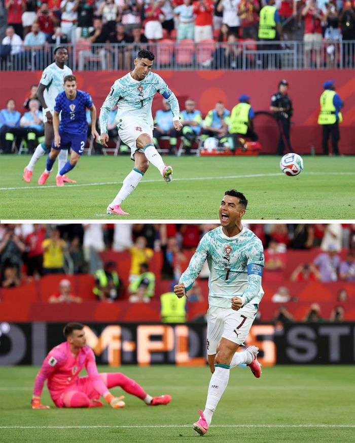 Ronaldo ghi bàn đầu tiên ở vòng knock-out World Cup - Ảnh: ESPN