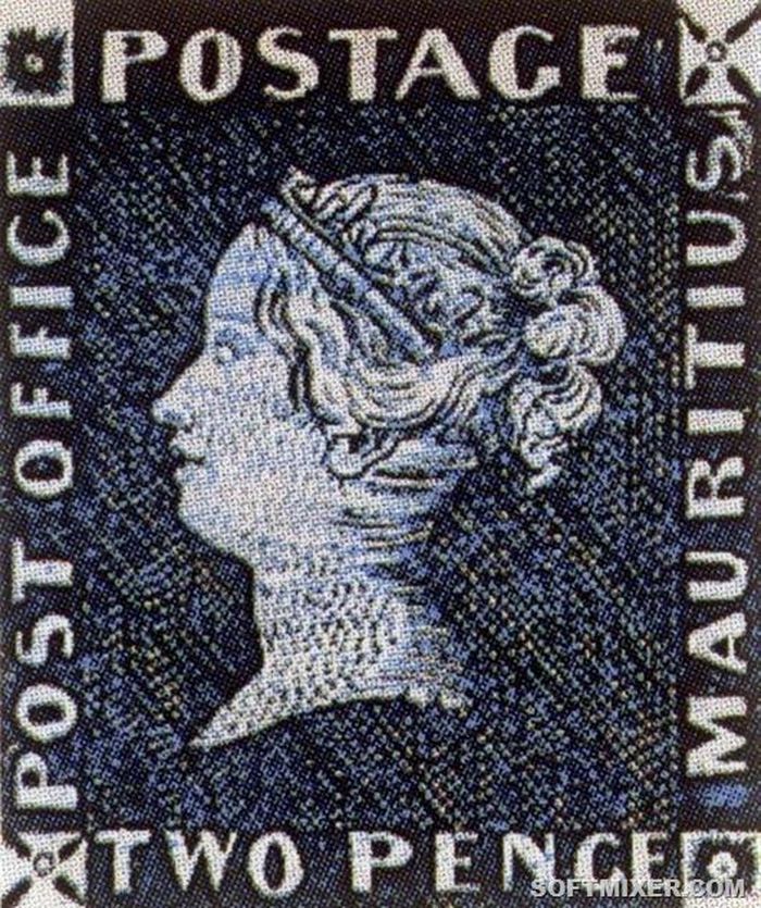  Chân dung Nữ hoàng Victoria trên mẫu tem Mauritius phát hành năm 1847. Lỗi khắc dòng chữ "Post Office" đã khiến mẫu tem này trở thành huyền thoại trong giới sưu tập. Ảnh: SoftMixer.com