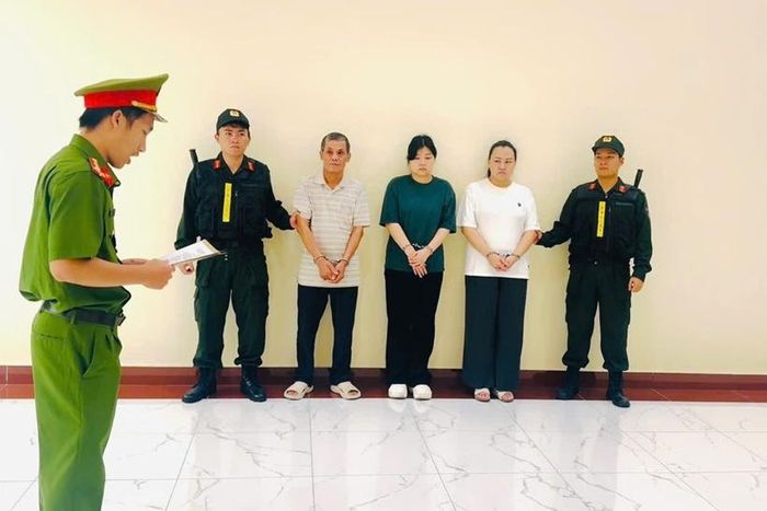 Các đối tượng tại Cơ quan điều tra.
