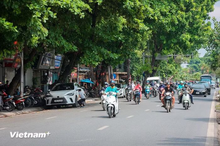 Đối với xe máy, thành phố khuyến khích hạn chế sử dụng phương tiện cũ, từng bước chuyển đổi sang phương tiện đạt tiêu chuẩn khí thải cao hơn hoặc sử dụng năng lượng sạch. (Ảnh: Hoài Nam/Vietnam+)