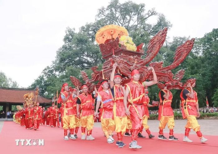 Lễ hội Lam Kinh. (Ảnh: Hoa Mai/TTXVN)