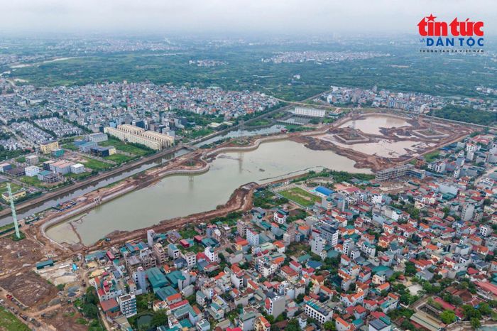 Hồ điều hòa Yên Nghĩa 1 (xã An Khánh) có diện tích 20 ha, với tổng mức đầu tư hơn 854 tỷ đồng.