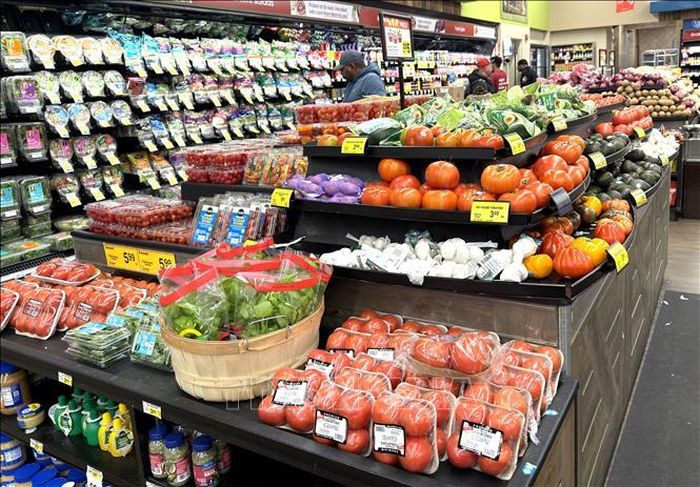 Nông sản Mỹ được bày bán tại một siêu thị ở tại trung tâm thủ đô Washington DC. Ảnh: Ngọc Quang - PV TTXVN tại Mỹ
